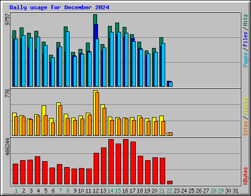 Daily usage for December 2024