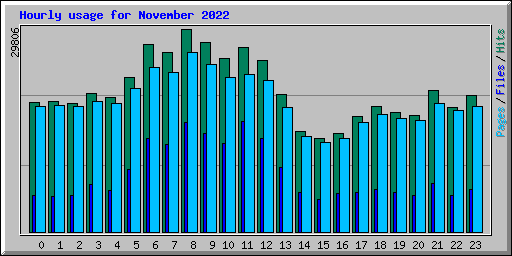 Hourly usage for November 2022