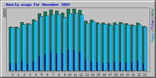 Hourly usage for December 2022