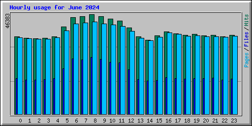 Hourly usage for June 2024