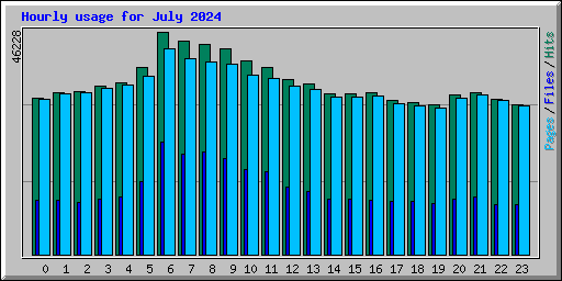 Hourly usage for July 2024