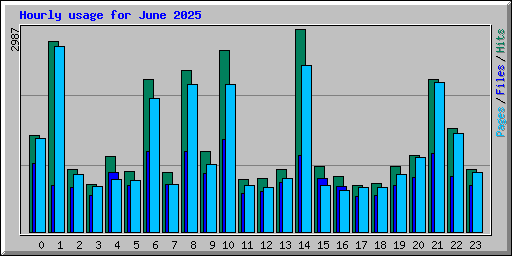 Hourly usage for June 2025