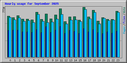 Hourly usage for September 2025