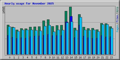 Hourly usage for November 2025