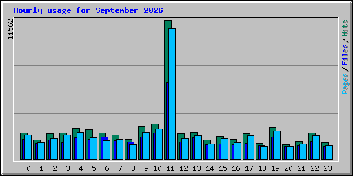 Hourly usage for September 2026